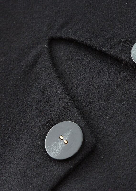 Black Wool Coat, Long Wool Coat, Hooded Wool Coat, Trench