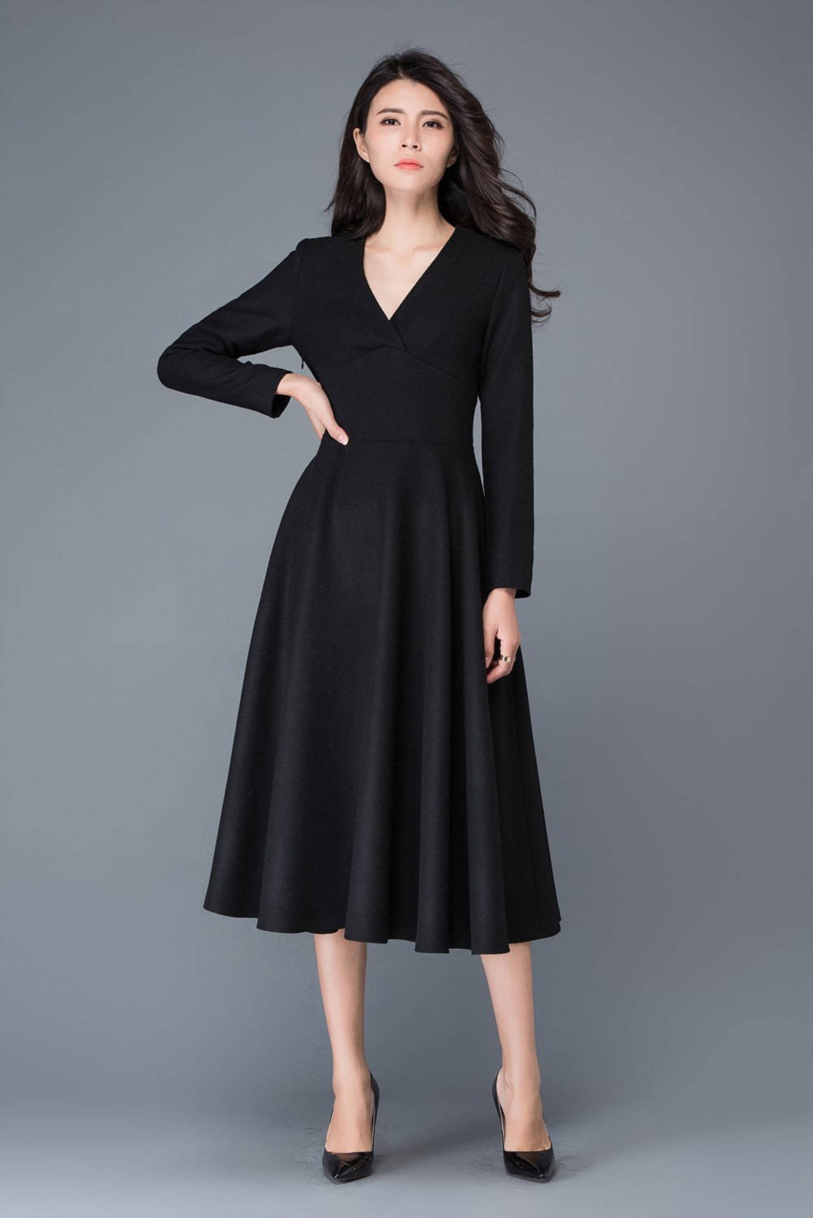 Wool Dress Woman Dress Winter Dress Vintage Dress Womens | Etsy