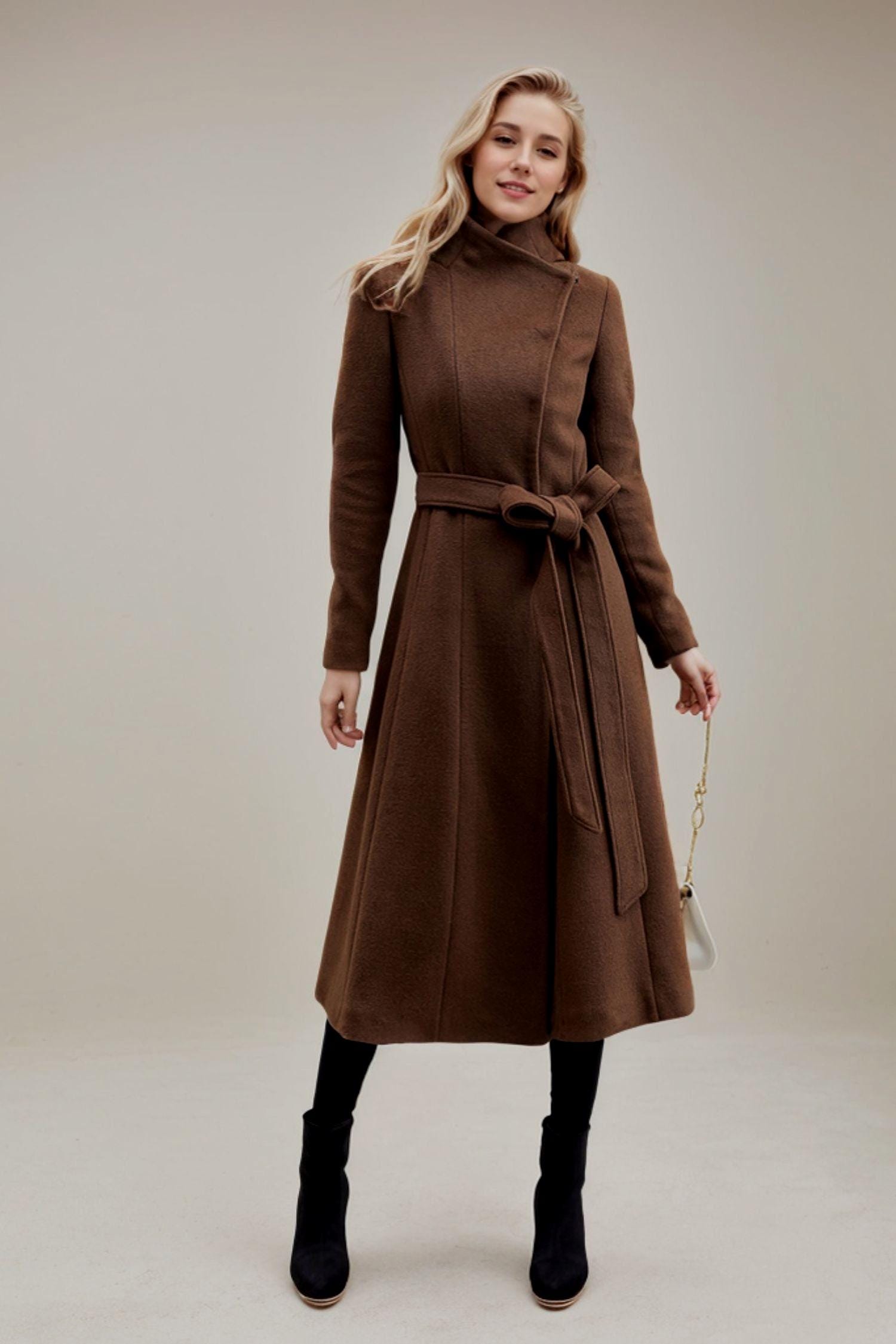 インブリード【inbreed】ブラウン ハイネック ウールコート The Viridi-anne - Melton High Neck Coat