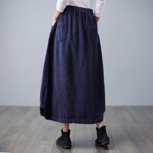 Royal Blue Corduroy Skirt