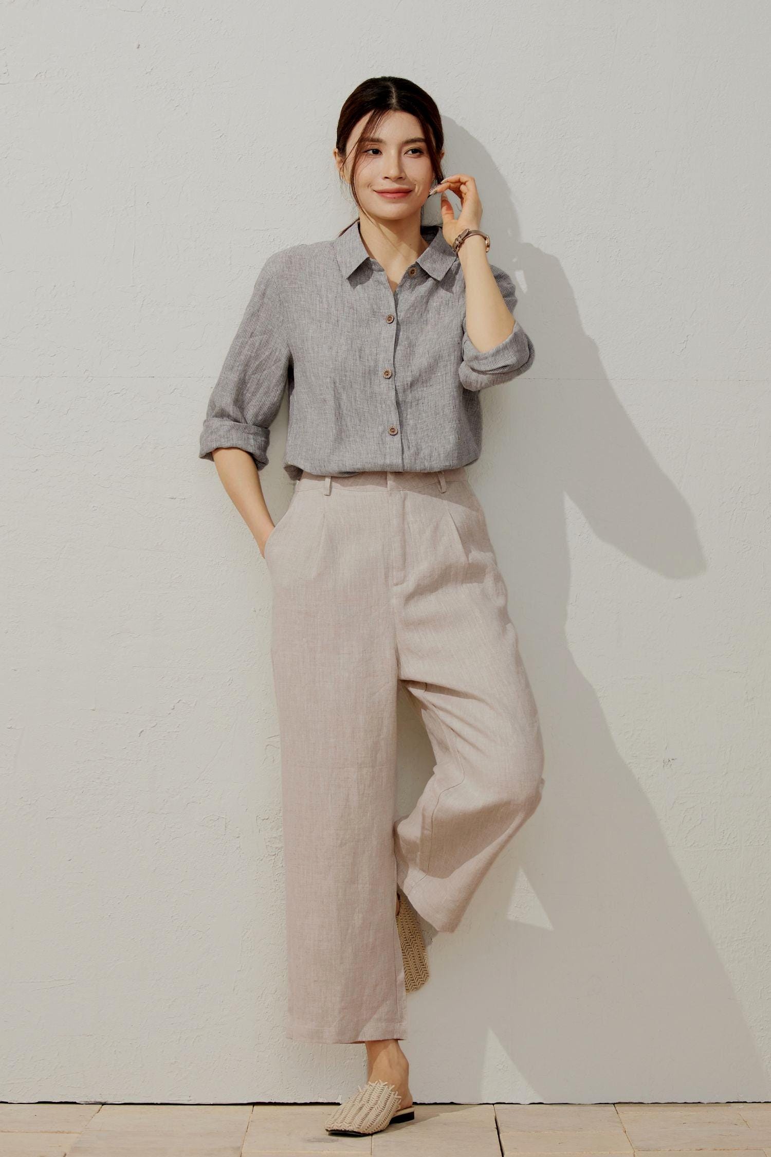 Linen Pants, Women's Linen Pants, Long Linen Pants,casual