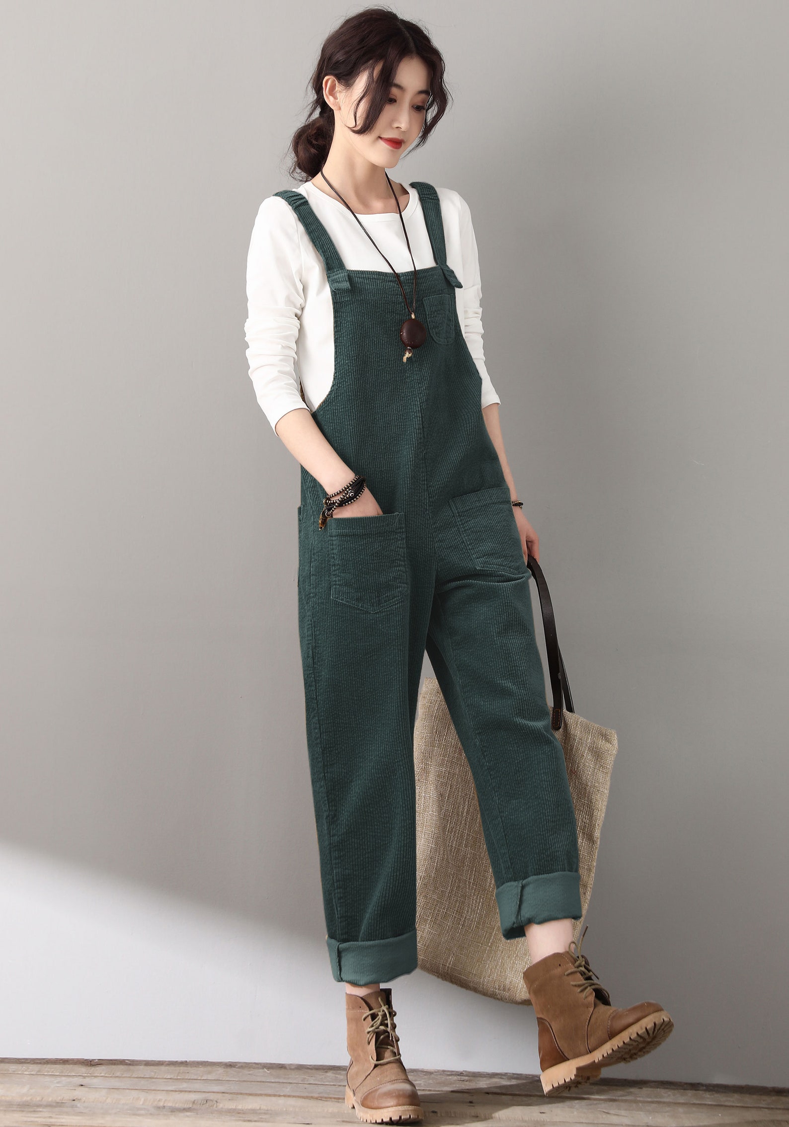 Women's corduroy overalls Plus size overalls Casual Etsy