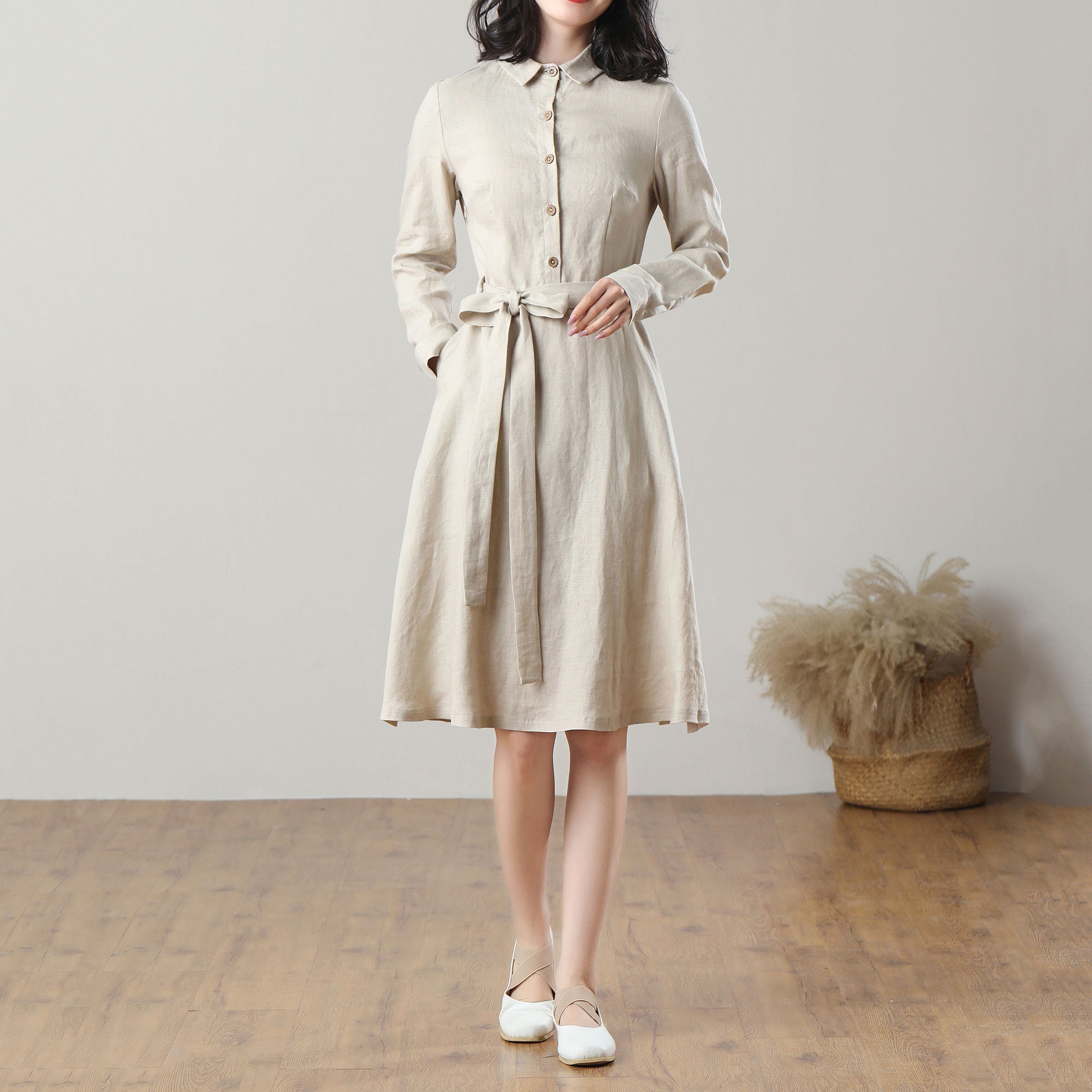 Midi Linen Dress, Linen Shirt Dress, Long Sleeve Dress, Women Dress, Button Linen Dress, Belt Dress, Summer Linen Dress, Custom Dress C3209 - Etsy Midi Linen Dress, Linen Shirt Dress, Long Sleeve Dress, Women Dress, Button Linen Dress, Belt Dress, Summer Linen Dress, Custom Dress C3209 - Etsy