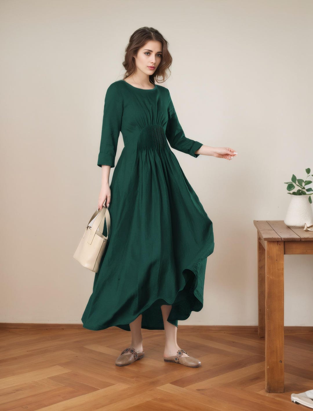 Linnea Maxi Dress Dusty Green