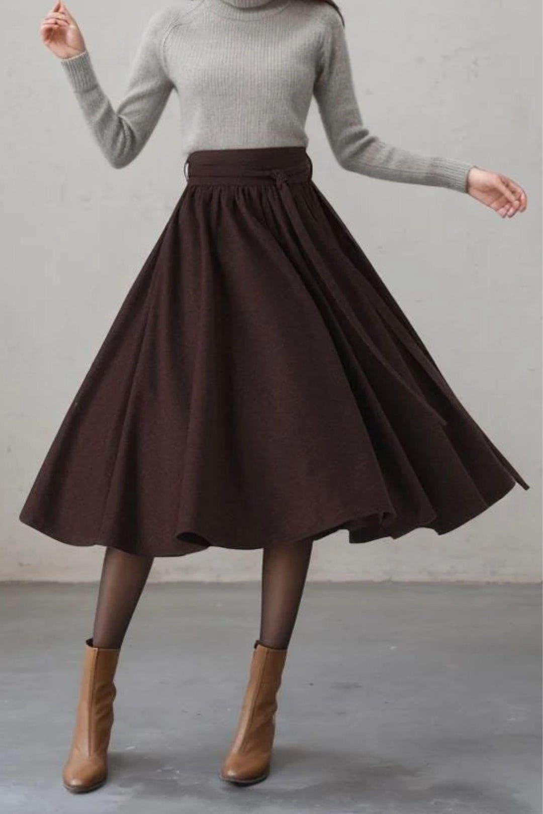 WOOL SINGLE R-PANELED FLARE SKIRT – THE SHOP YOHJI YAMAMOTO