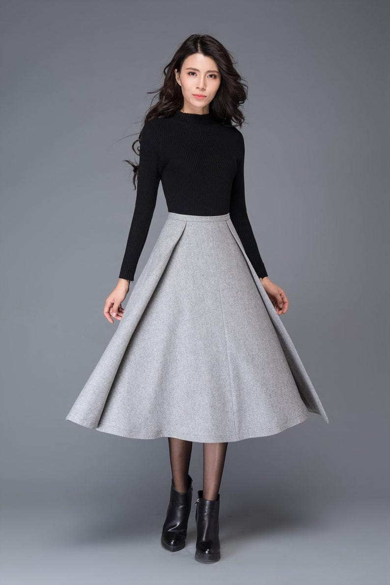 Wool Midi Skirt main image 1
