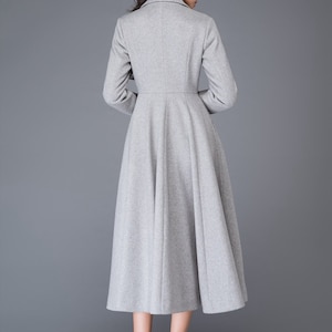 Long Wool Princess Coat, Swing wool Coat, Fit &Flare Coat, Women's Winter Wool Coat, Winter Wedding Coat, Retro Maxi wool Coat C996 image 5