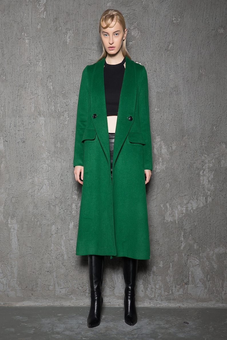emerald green winter coat