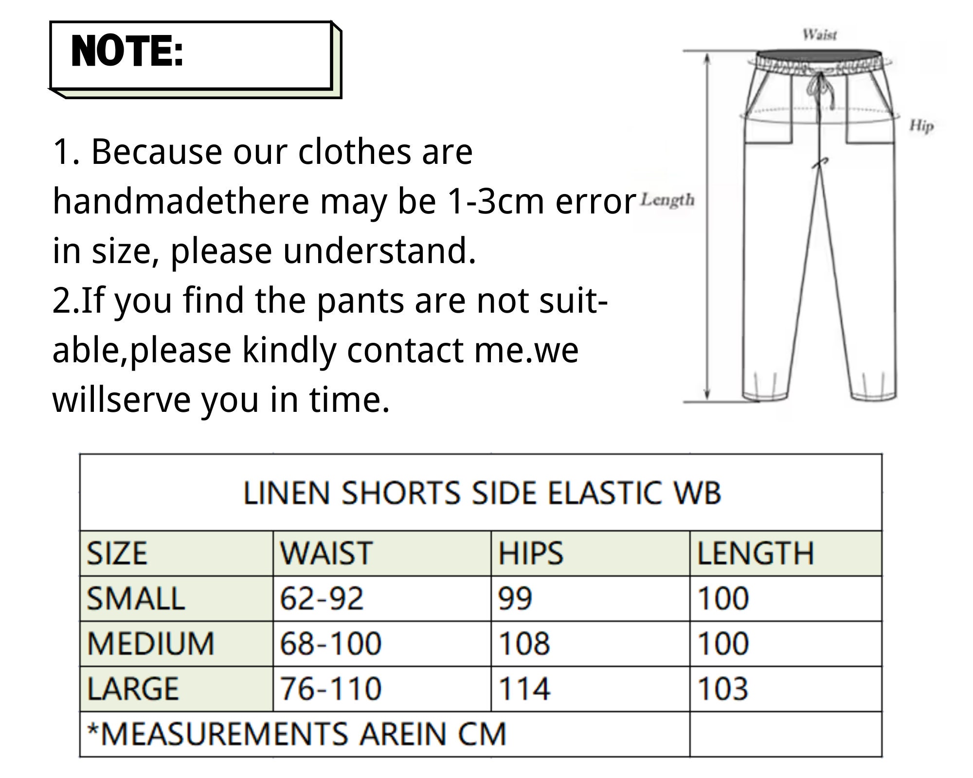 Women Elastic Waist Linen Pants , Casual Minimal Cropped