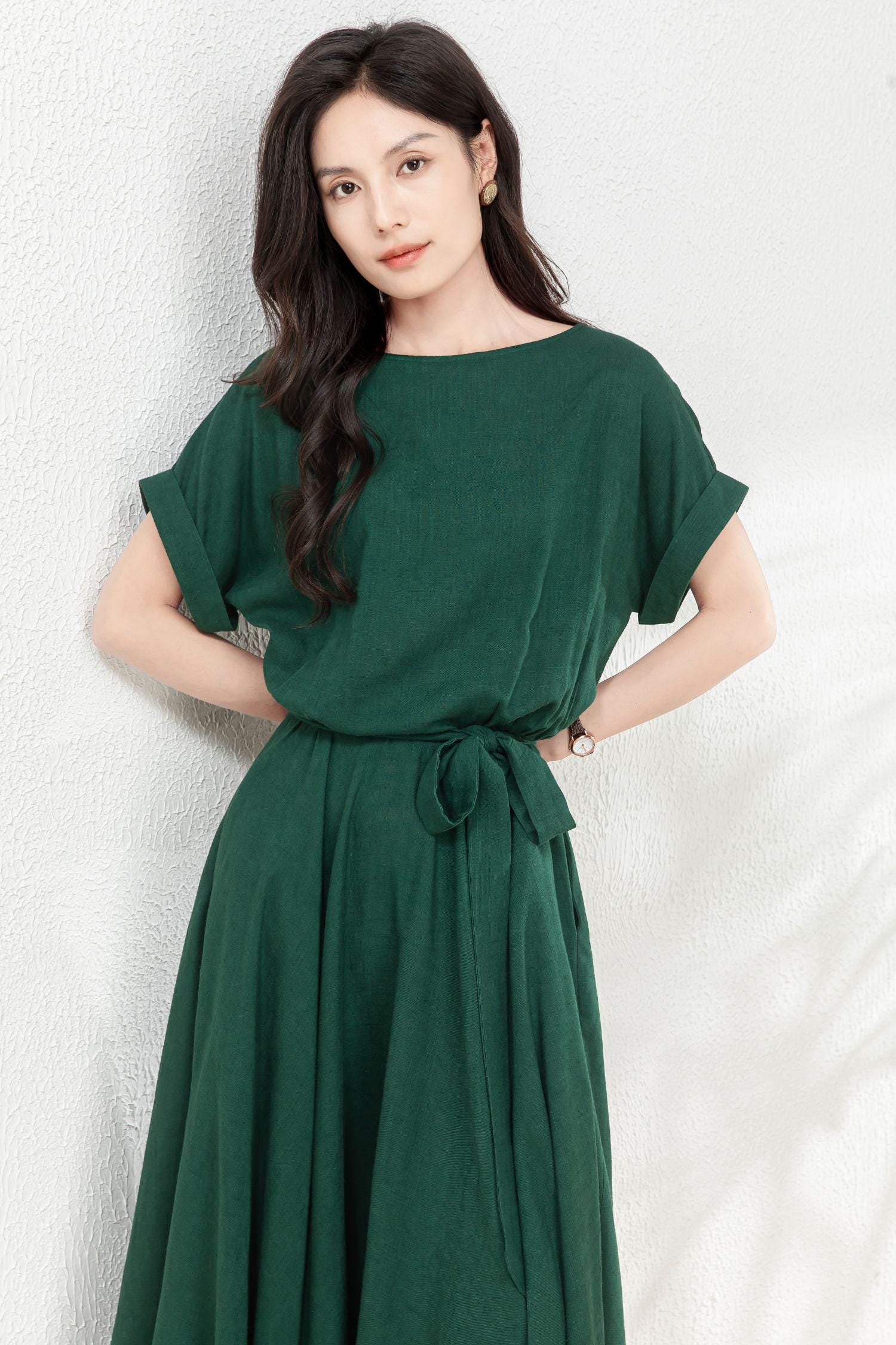 Robe Fleurie Ceinturée ModCloth - Taille XL, Blanc, Neuve Sans étiquette