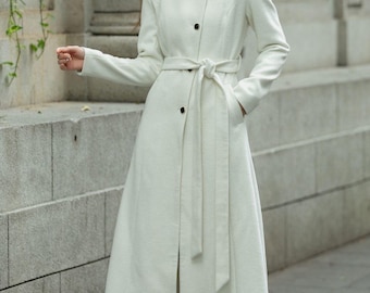 【AAKE】STAY WOOL LONG COAT kimi + kai Women's Laila Long Hooded Wool Walking Coat - Macy's