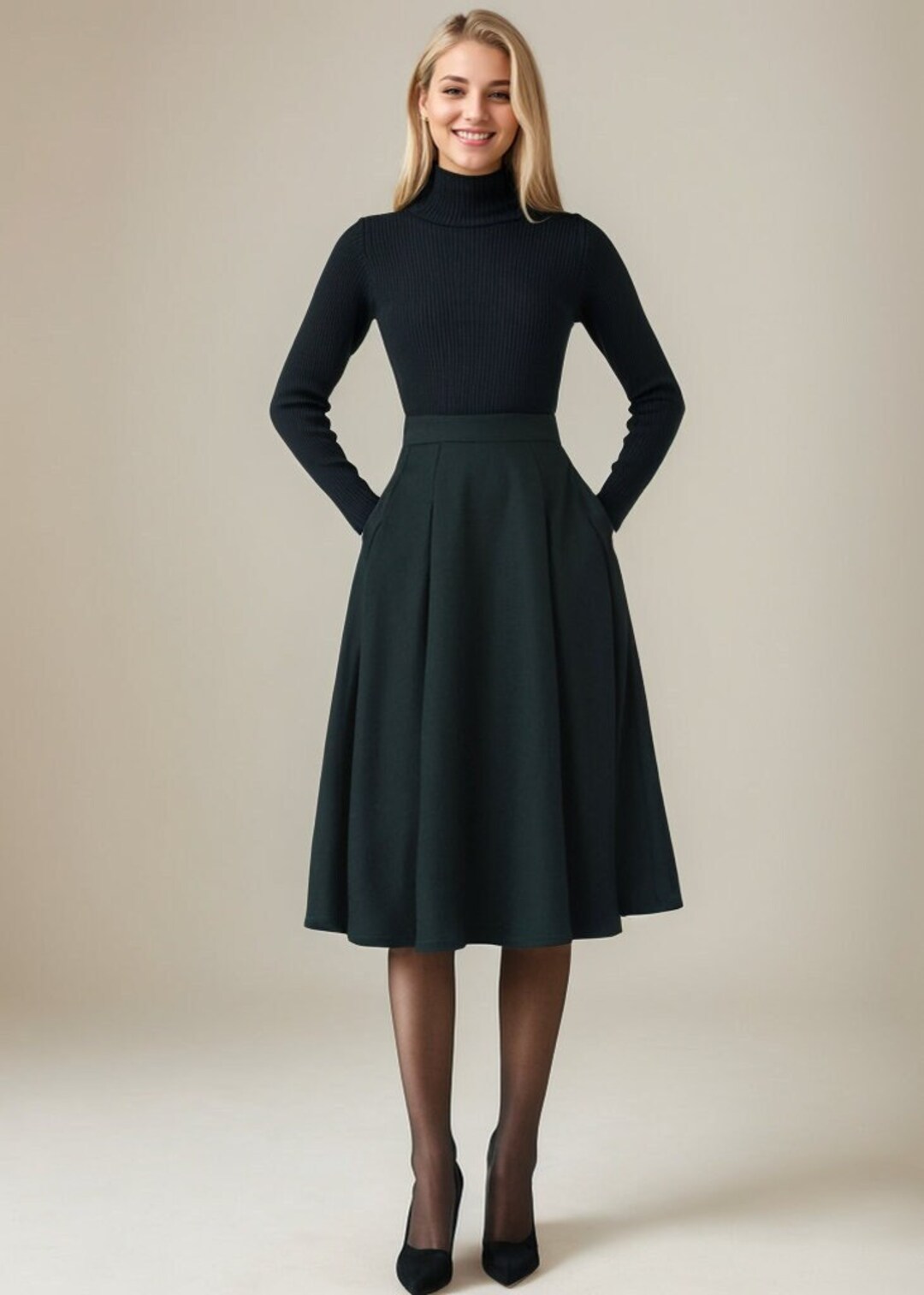 HERMES(エルメス) BY MARGIELA Tweed sleeveless skirt setup