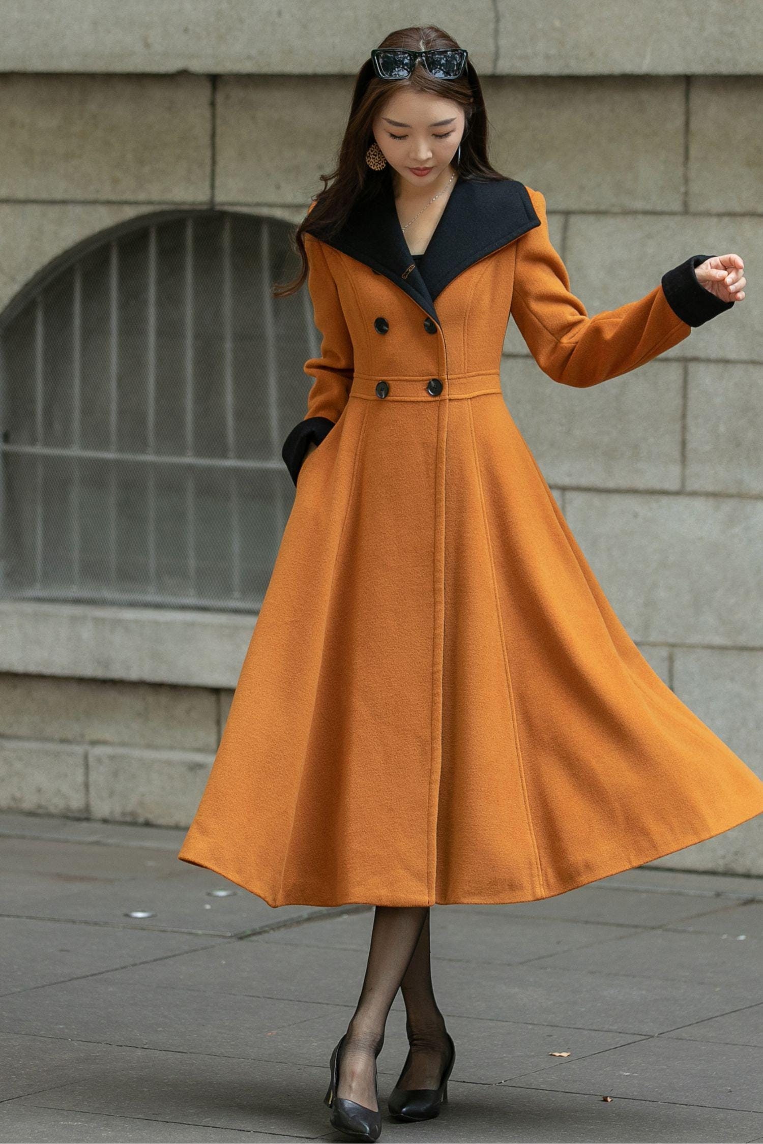 Wool Coat, Winter Wool Coat Women, Warm Wool Coat, Long Wool Coat