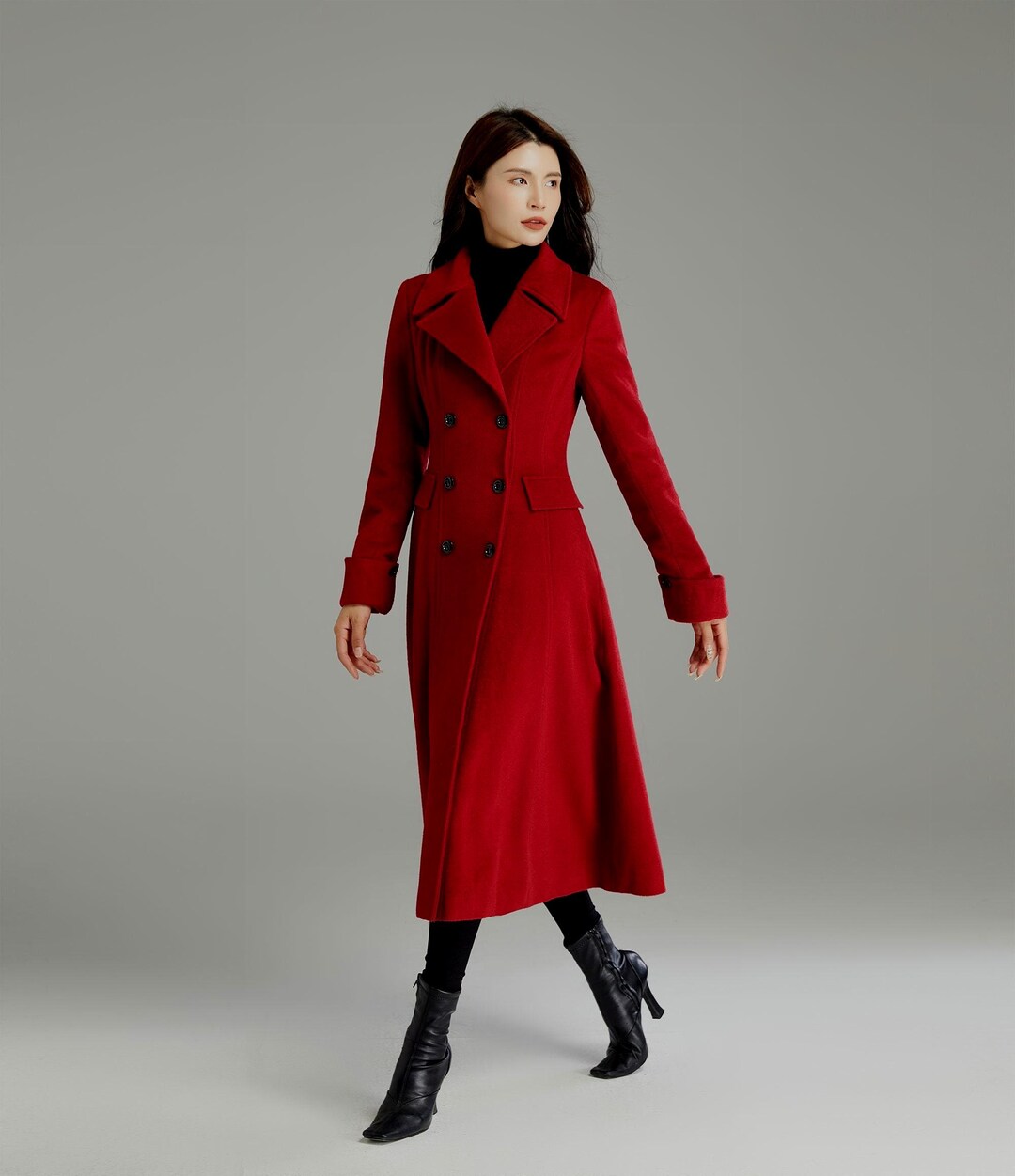 新品　定価94600 unused wool long coat Red Wool Coat, Long Wool Coat, Womens Wool Coat, Winter Wool