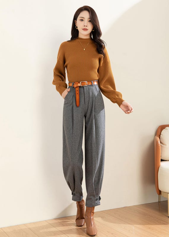 【PORTERNA】Lisen wool trouser Jil Sander Brown wool trousers | TheDoubleF