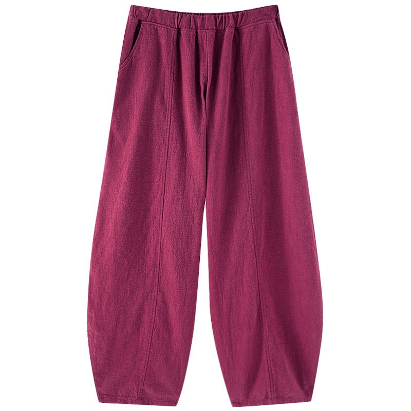 Soft Casual Loose Trousers Women Linen pants Elastic Waist | Etsy
