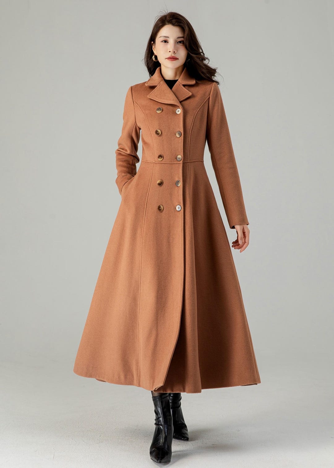 cizatto シザットDolman Sleeve Wool Long Coat Wool Coat, Long Coat Women, Wool Trench Coat, Winter Coat