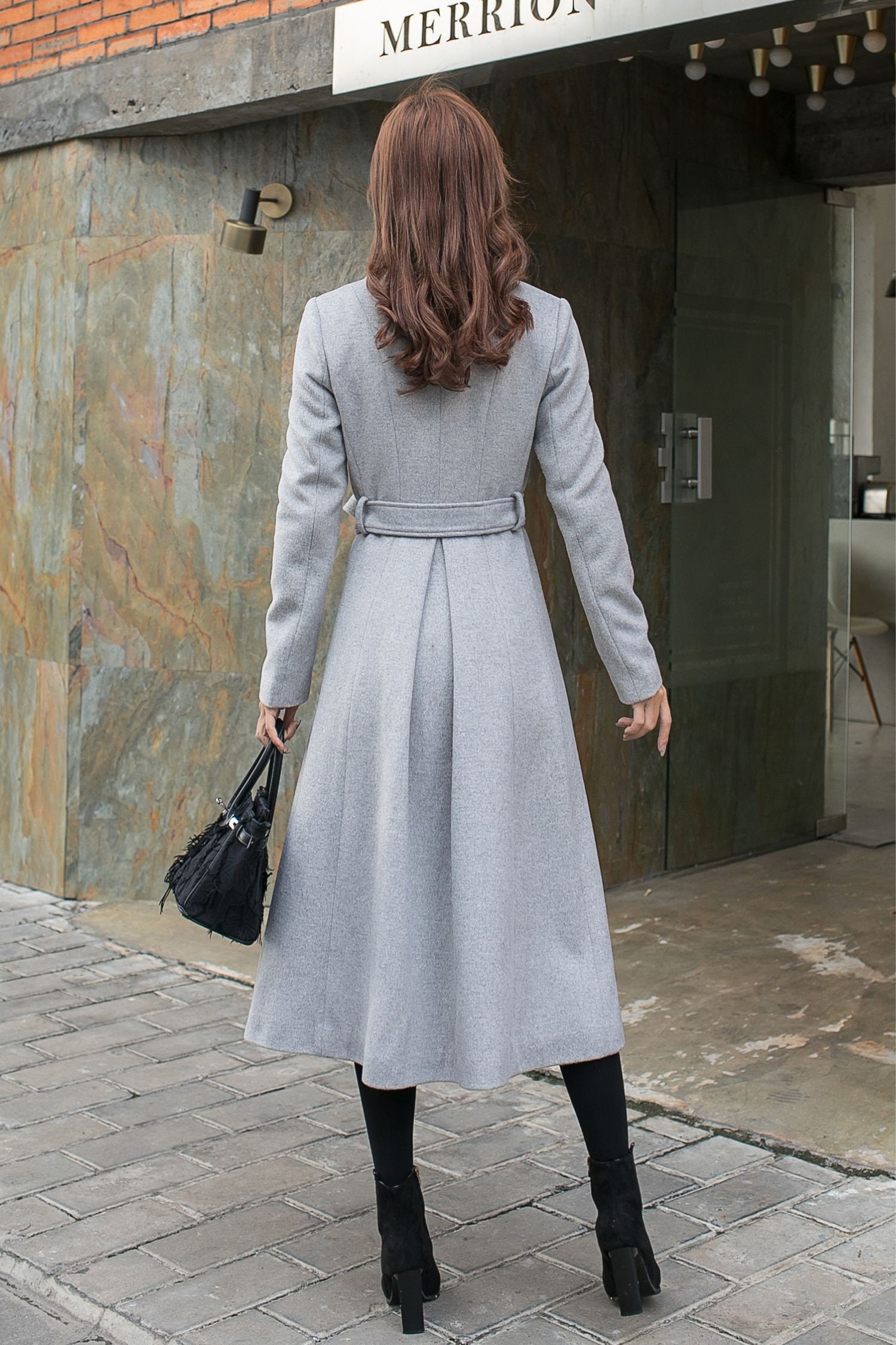 Wool Coat, Womens Long Coat, Winter Coat, Grey Wool Coat, A Wool Coat, Womens Long Coat, Winter Coat, Grey Wool Coat, A