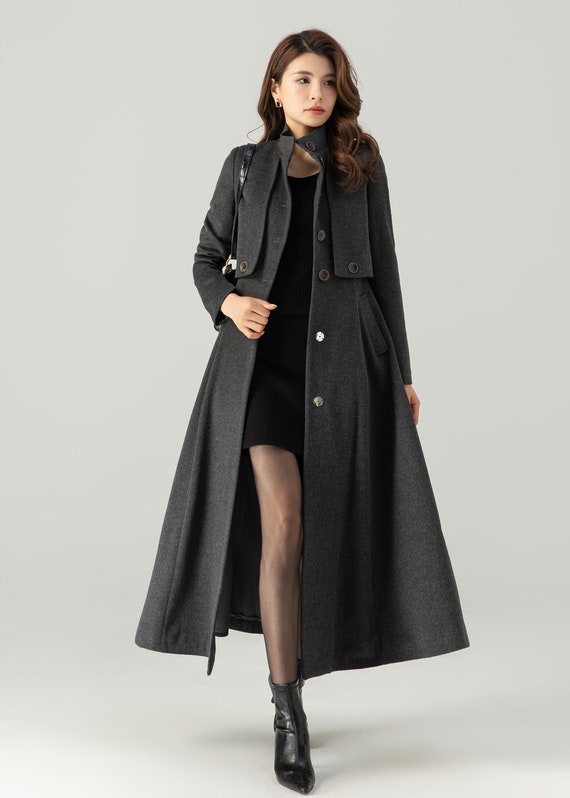 Fit and flare gray winter wool coat 5367 Fit and flare gray winter wool coat 5367