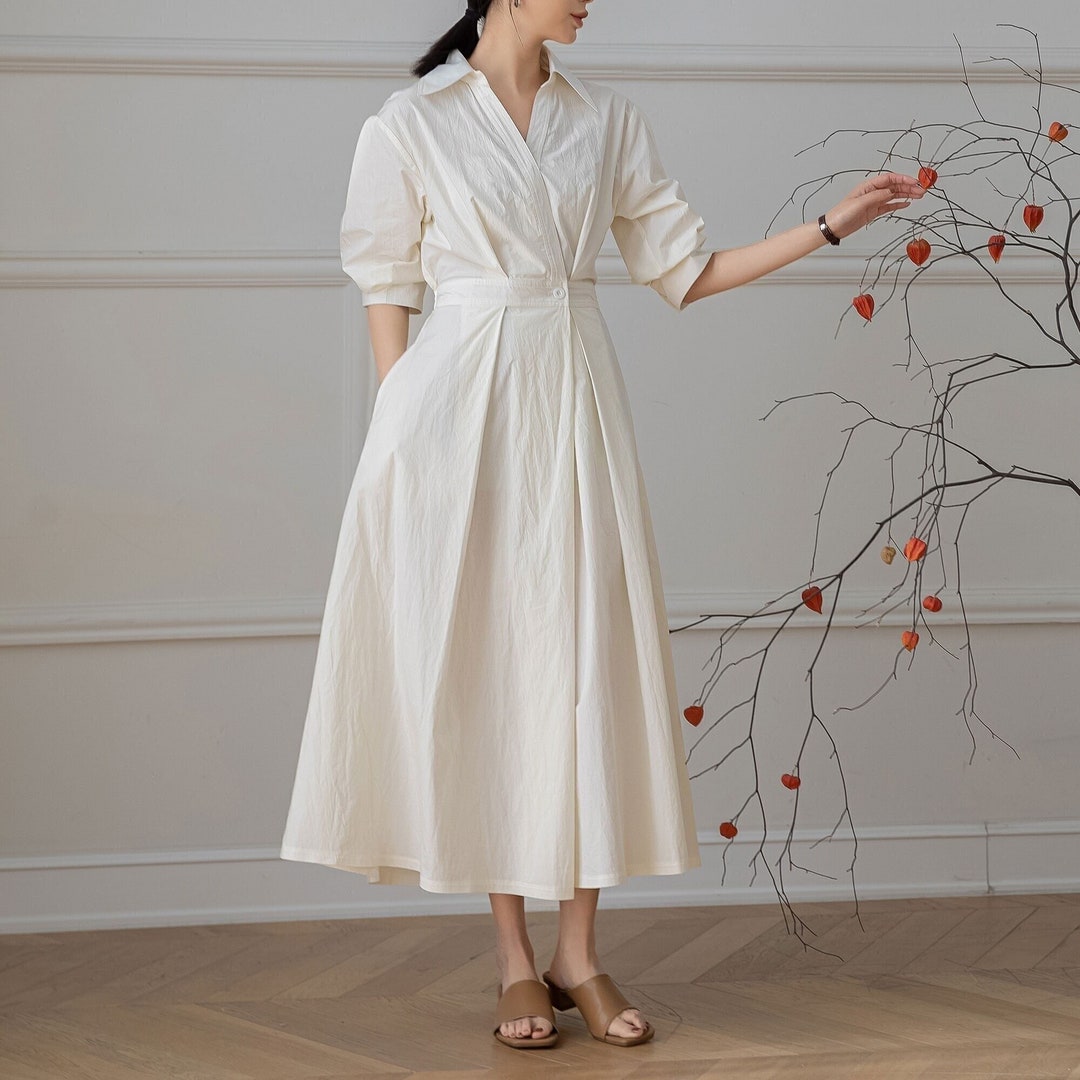 Linen Shirt Dresses For Women.Linen Dress Linen Shirt Dress White Long Dress Women's - Etsy