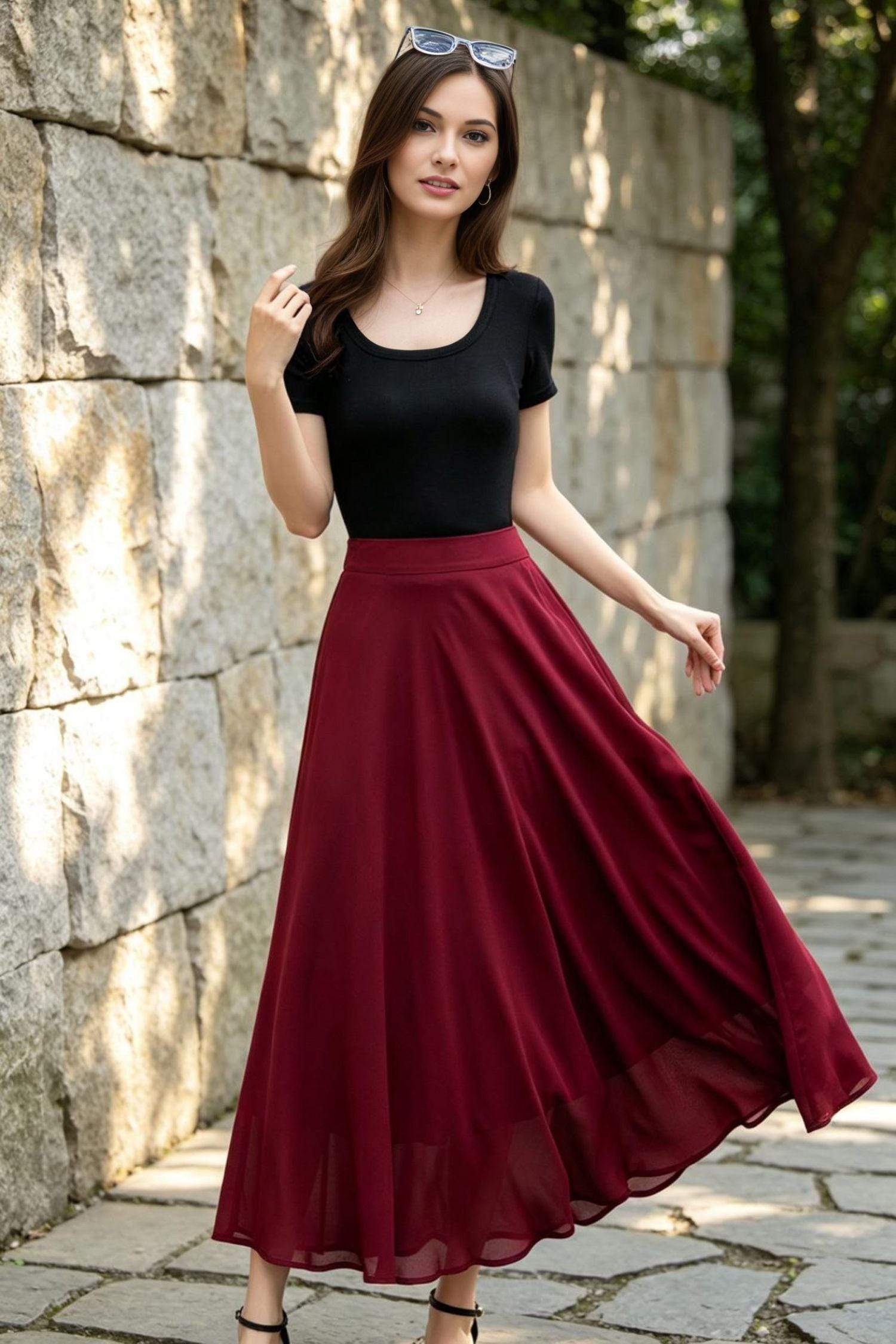 burgundy dress skirt Burgundy Tailored Mini Skirt