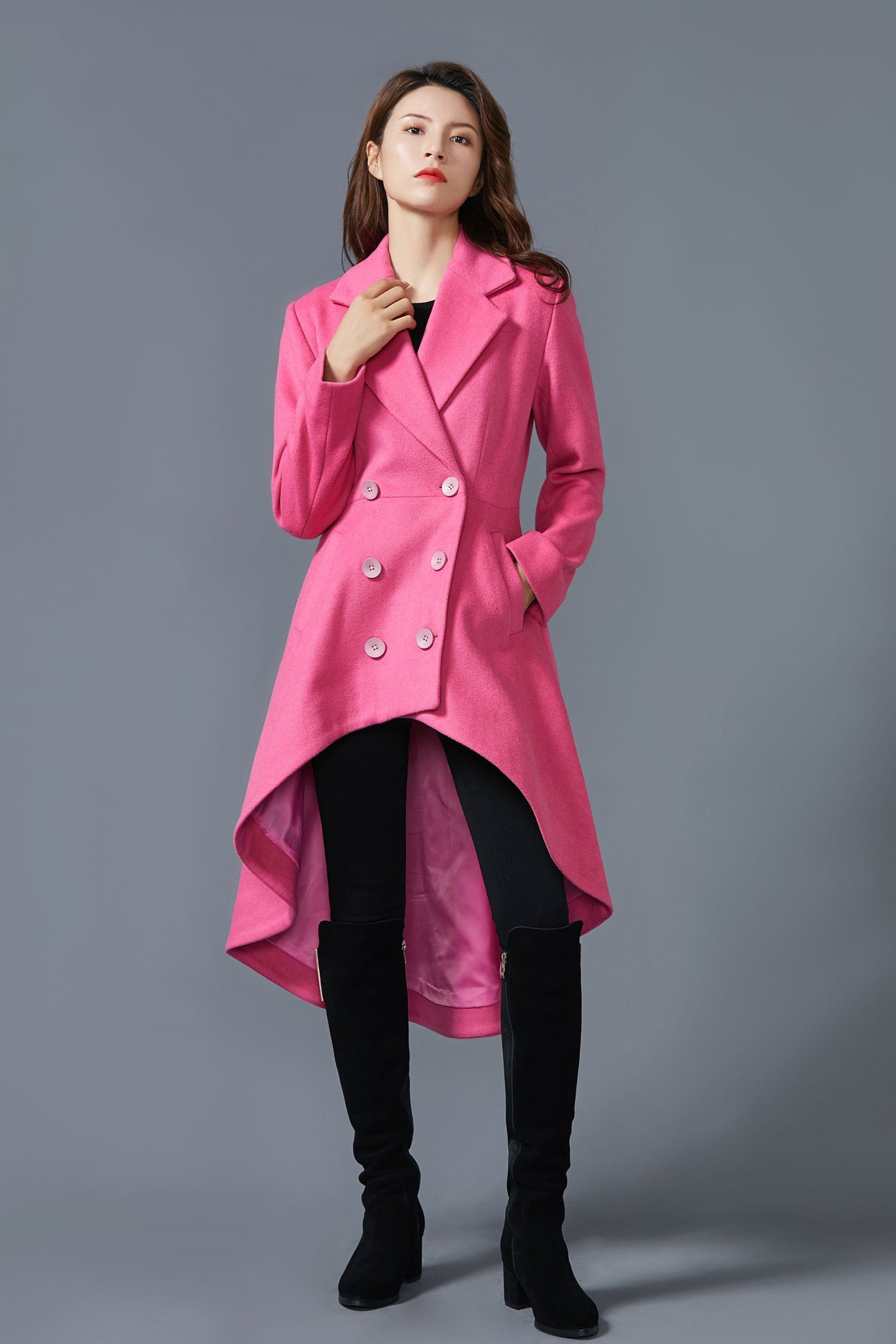 Wool coat womens coats pink wool coat winter wool coat Etsy