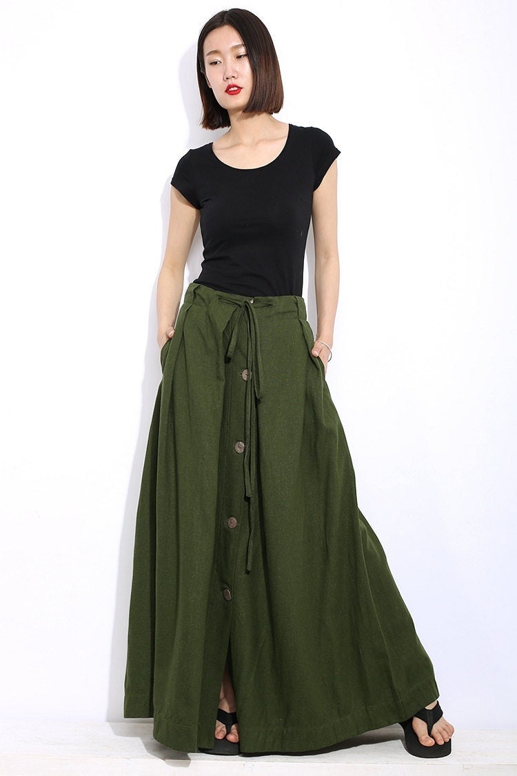 at dawn アットドーン LINEN LONG SKIRT マキシ丈スカート at dawn アットドーン LINEN LONG SKIRT マキシ丈スカート