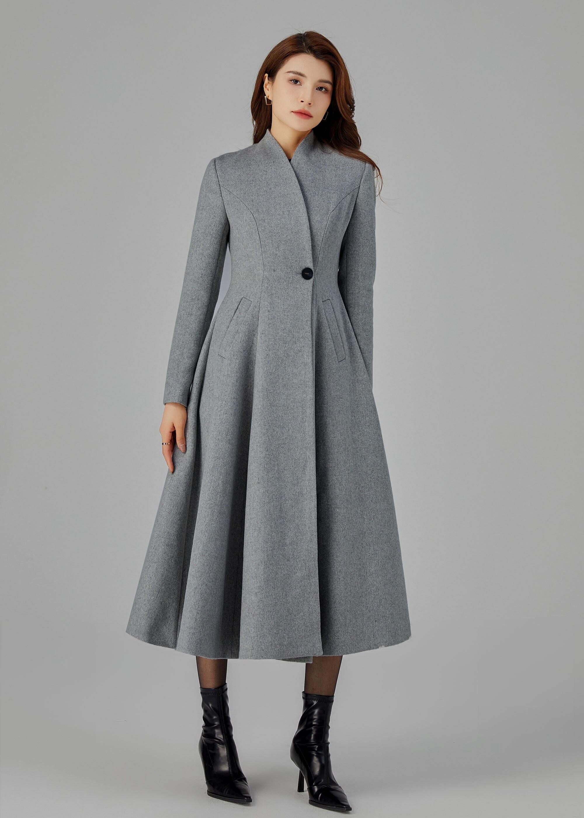 Retro Wool Coat, Long Wool Coat, Wool Princess Coat, Winter