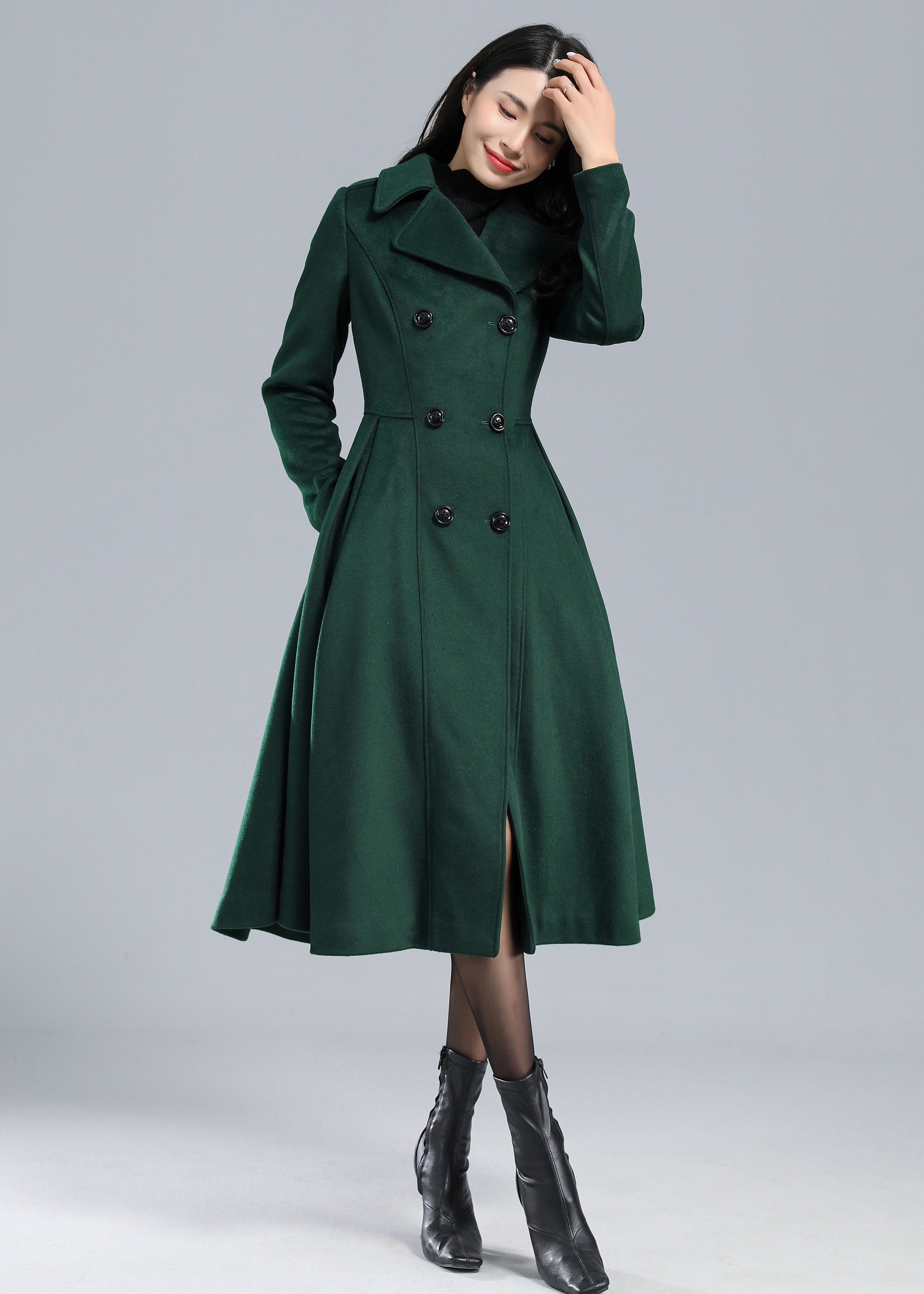 Ameri】EMBROIDERY BIG COLLAR COAT | www.jarussi.com.br
