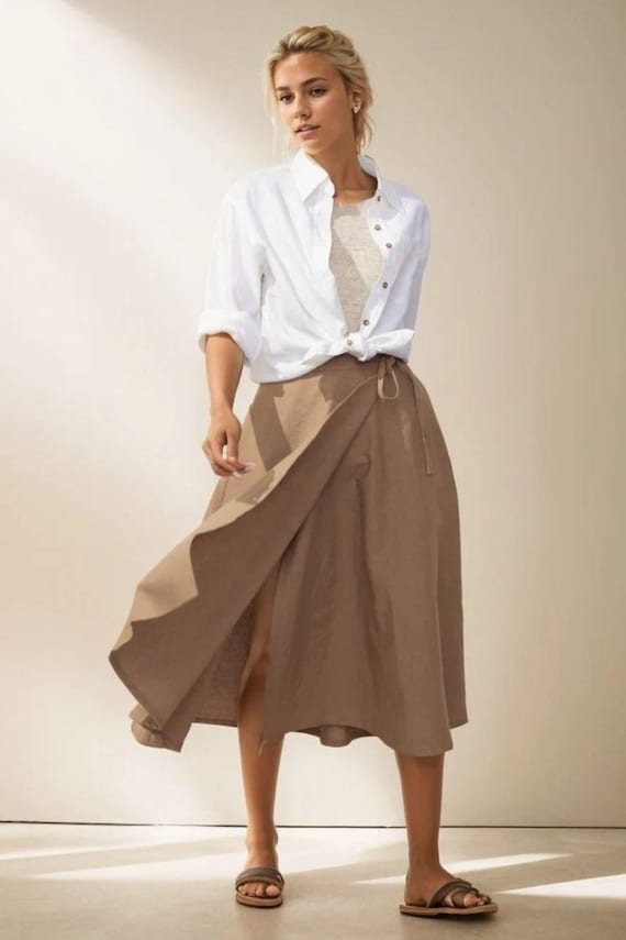 【新品】Bluelea Wrap culotte skirt 36 beige 新品】Bluelea Wrap culotte skirt 36 beige（Buy Blue Cotton