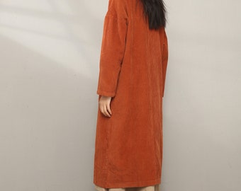 Women's Corduroy Jacket, Oversized Corduroy Coat, Casual Women's Corduroy Jacket, Oversized Corduroy Coat, Casual