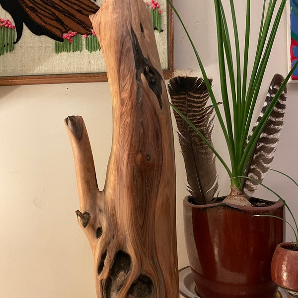 Beautiful Madrone wood sculpture to display in your home.  Amazing grain and very soft sanded to a very smooth level Statement Piece Unique