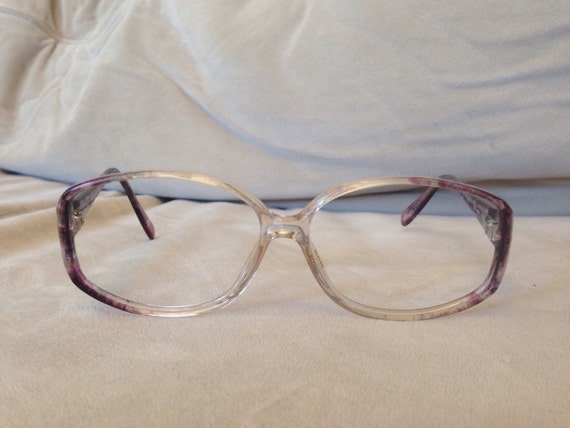 Tura plum & clear eyeglasses sunglasses frames Ma… - image 2