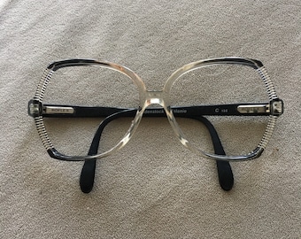 Rodentstock Melanie Brilliant Butterfly Black clear eyeglasses/sunglasses frames vintage 1970's 57-14-135