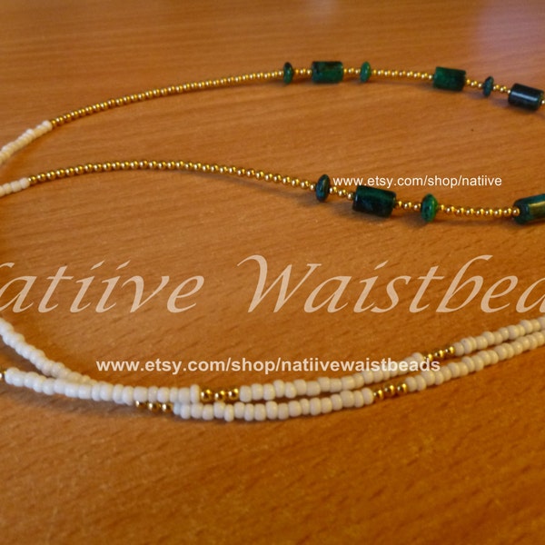Inspiration - Azurite Chrysocolla Waist Beads