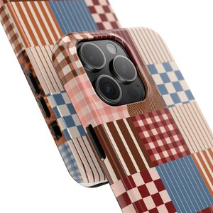 Patchwork Plaid Phone Case | Patchwork iPhone Case, Checkerboard Pattern Bild 11