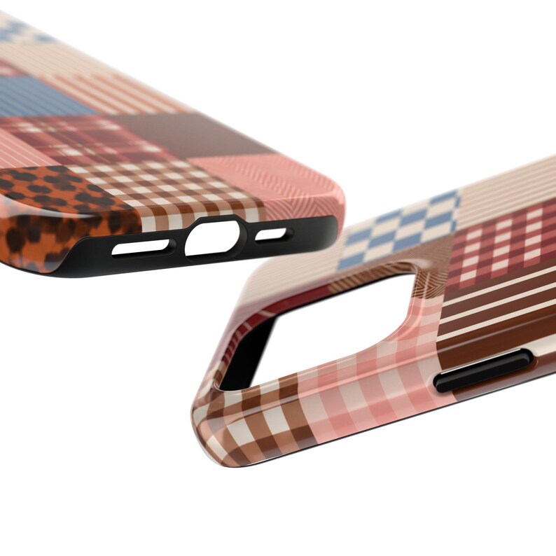 Patchwork Plaid Phone Case | Patchwork iPhone Case, Checkerboard Pattern Bild 9