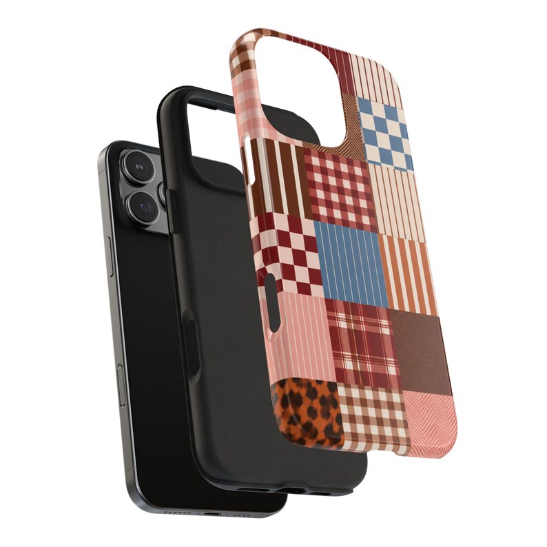 Patchwork Plaid Phone Case | Patchwork iPhone Case, Checkerboard Pattern Bild 7
