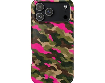 Pinke Camouflage-Handyhülle