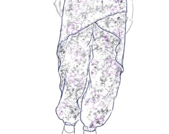 harem pants pattern etsy
