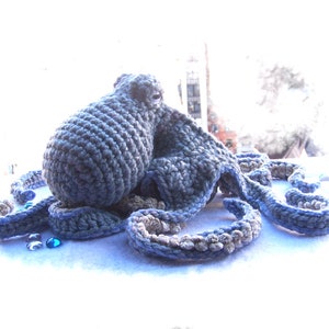 Crochet Pattern Realistic Octopus-Amigurumi Pattern Octopus-Stuffed Octopus and Crochet Stone-Amigurumi Octopus-Octopus Softie-Toy Octopus image 9