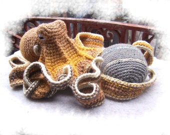 Crochet Pattern Realistic Octopus-Amigurumi Pattern Octopus-Stuffed Octopus-Amigurumi Octopus-Toy Octopus-Realistic Octopus Plush-Tutorial
