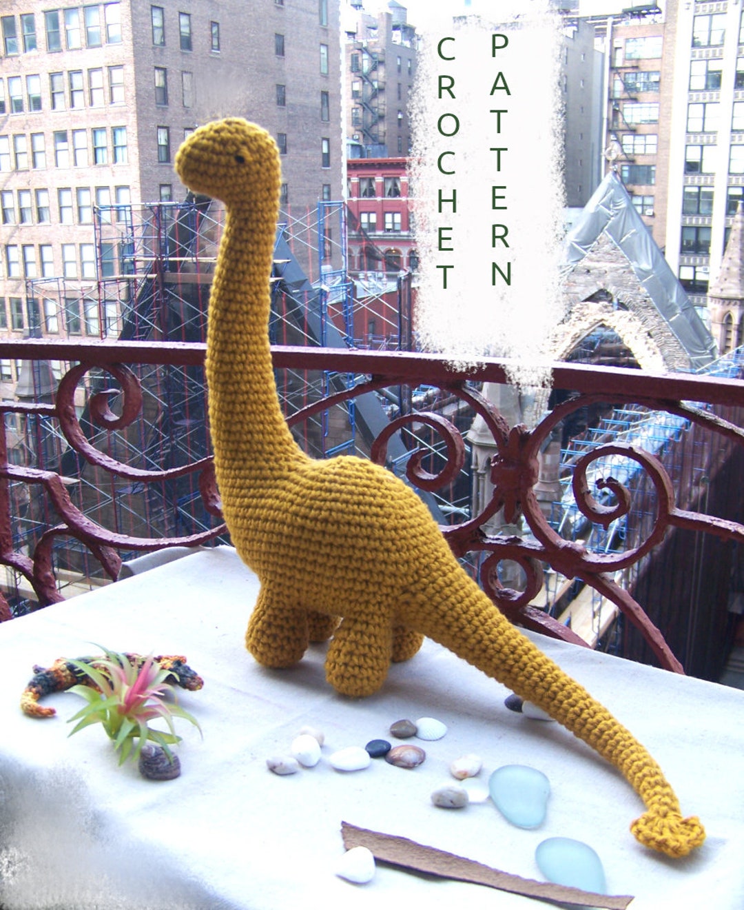Dinosaur Crochet Pattern no sew Crochet Pattern crochet Brontosaurus