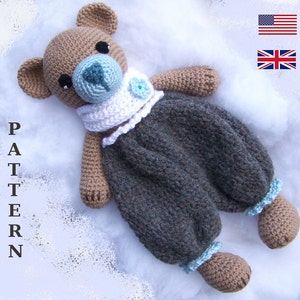 Crochet Bear Pattern-Crochet Rag Doll Bear Pattern-Amigurumi Bear-DIY Crochet Toy-Stuffed Toy Animal Tutorial-Snuggly Bear Crochet Pattern