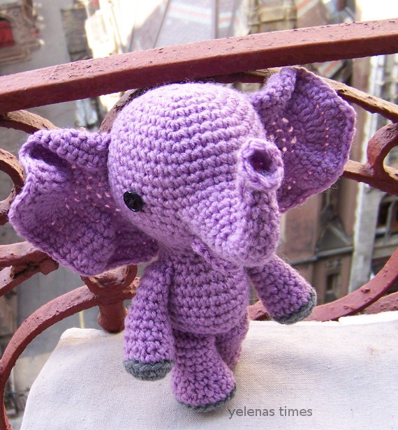 Baby Elephant Instant Download Crochet Pattern Toy Etsy Canada