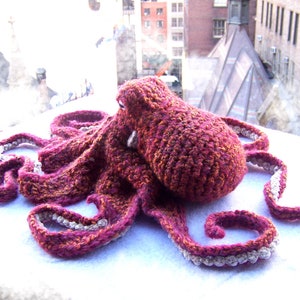 Crochet Pattern Realistic Octopus-Amigurumi Pattern Octopus-Stuffed Octopus and Crochet Stone-Amigurumi Octopus-Octopus Softie-Toy Octopus image 7