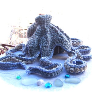 Crochet Pattern Realistic Octopus-Amigurumi Pattern Octopus-Stuffed Octopus and Crochet Stone-Amigurumi Octopus-Octopus Softie-Toy Octopus image 5