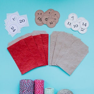 Kit sachets pour Calendrier de l'Avent au choix