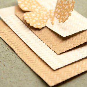 Set di 10 borse kraft in rilievo Chevron a tua scelta