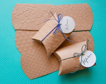 Boites berlingot en carton pour dragées mariage, petits cadeaux Lot de 10